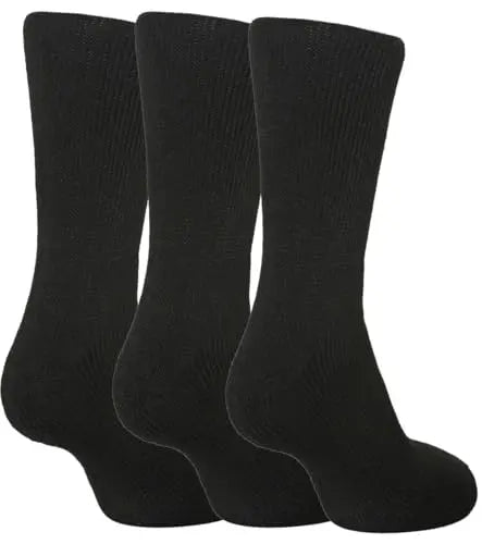 Ladies Thermal Winter Socks 2.3 TOG Pack of 3 Pairs Socks, Black/Assorted Thermal Socks, Warm Socks, Thick Socks, Insulated Socks 4-7 UK/EU 37-40 B.U.L