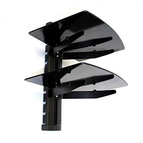Tempered Black Glass Floating Shelf Wall Mount Consoles/DVD players M&W Maison & White