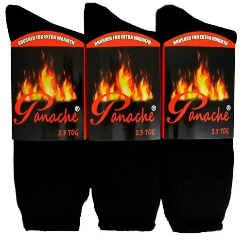 Ladies Thermal Winter Socks 2.3 TOG Pack of 3 Pairs Socks, Black/Assorted Thermal Socks, Warm Socks, Thick Socks, Insulated Socks 4-7 UK/EU 37-40 B.U.L