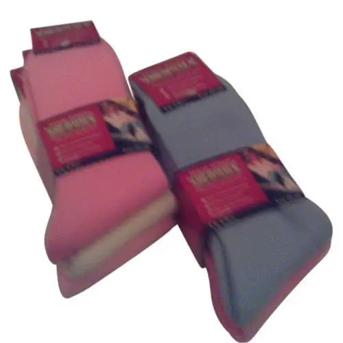 6 Pairs Ladies winter thermal socks. Dark Colours B.U.L Socks