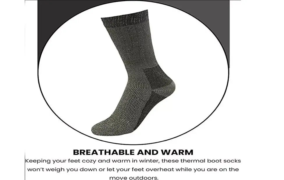 B.U.L 2 Pairs Mens Merino Military Wool Warm Long Thick Thermal Hiking Work Walking Army Combat 2.8 Tog Socks UK 6-11 / EU 39-45 B.U.L