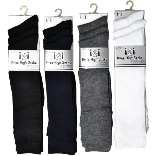 6 PAIRS 70 DENIER LADIES GIRLS THIGH HIGH/ OVER THE KNEE HIGH NAVY COLOUR SIZE 4 -7 KD TRADING
