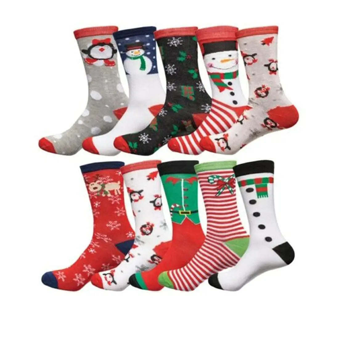 3x Pairs of Ladies Novelty Fun Christmas Socks / UK 4-8 Eur 37-42 **Fantastic Gift Idea** HDUK Ladies Socks