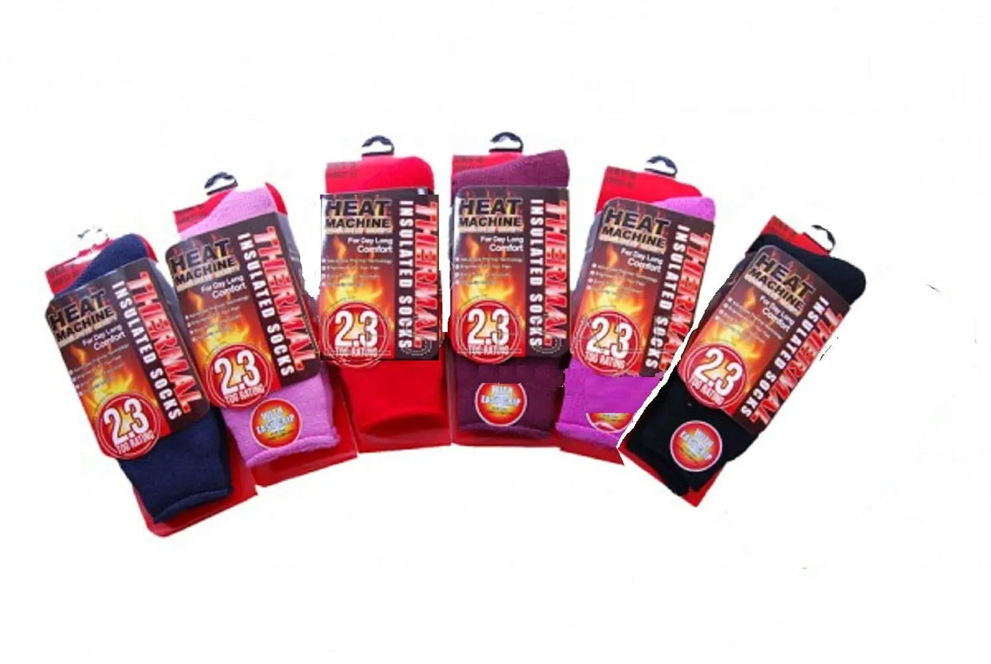 4 Pairs Ladies Heat Machine Thermal Insulated Socks 2.3 Tog Guaranteed Warmth Size 4-8 Heat Machine