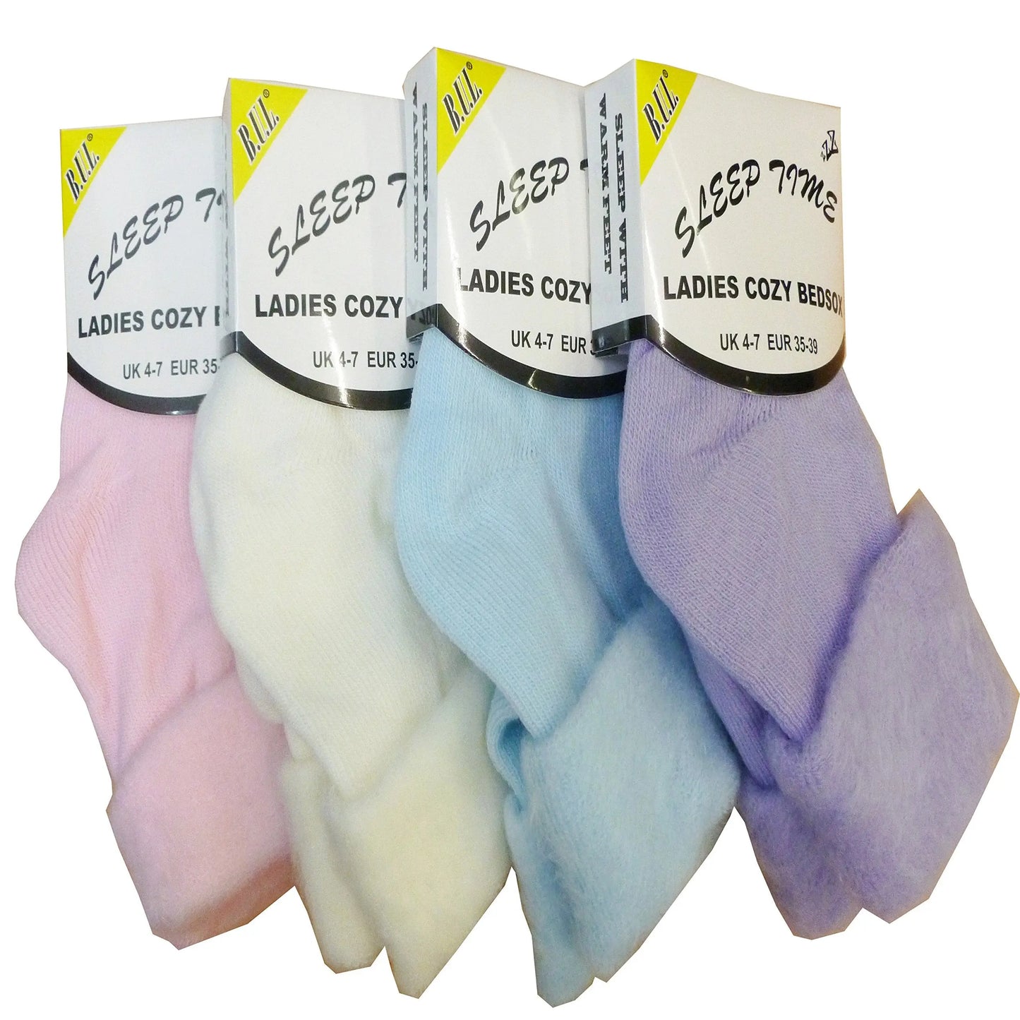 Ladies Thermal Underwear Long John Brushed Inside 0.45 TOG with Free Bed Socks (Medium) White Thermal Sets