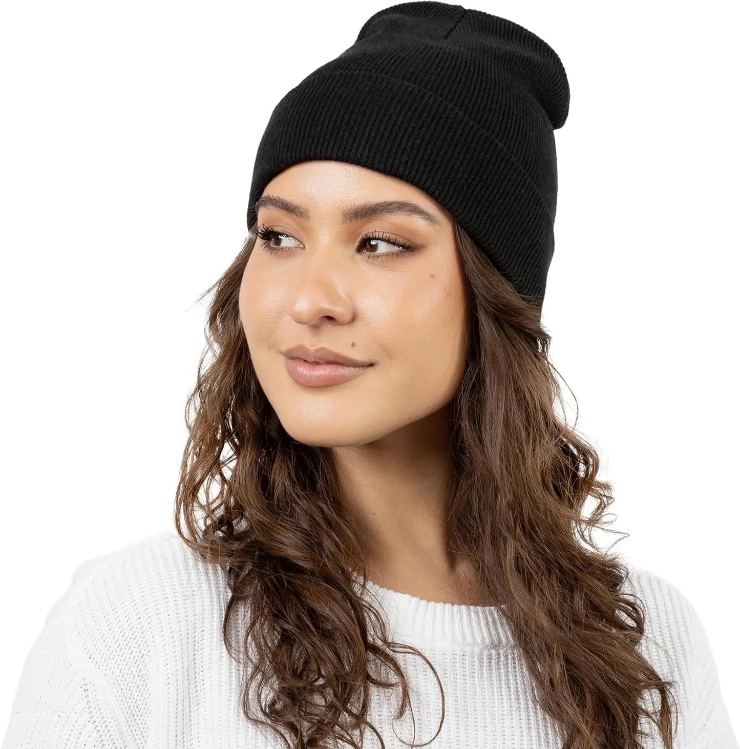 Mens & Ladies Trapper Aviator Slouch Beanie Hat Cap - Various Styles Colours (Black Beanie Hat) B.U.L Hats Caps