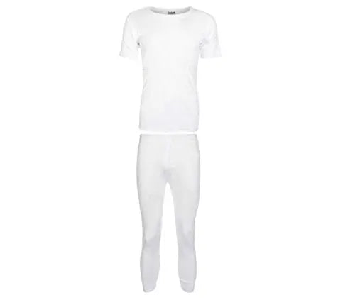 B.U.L ® 2 Mens Extrem Hot Thermal Underwear Set Short Sleeve Vest & Long Johns Suitable for Winter, Outdoor Work, Travel, Camping & Ski Wear Size S-XL (Xlarge, White) My Store