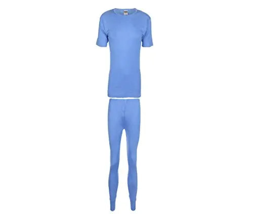 B.U.L ® 2 Mens Extrem Hot Thermal Underwear Set Short Sleeve Vest & Long Johns Suitable for Winter, Outdoor Work, Travel, Camping & Ski Wear Size S-XL (Xlarge, Blue) My Store