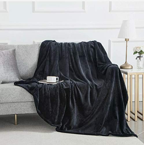 Luxury Fur Throw 200x240cms Navy Extra Large 3 Seater Sofa King Bed Blanket