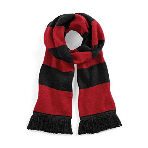 Luxurious Varsity Retro Unisex Winter Match Day Scarf **Fantastic Gift Idea** Double Layer Knit For Football Supporters Black Red Royal Sky