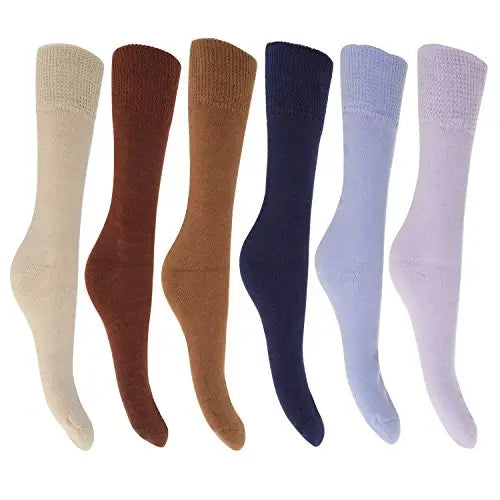 Ladies Premium Quality Thermal Socks 6 Pairs Double Brushed Inside for Winter Camping Outdoor Work My Store