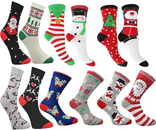 3x Pairs Ladies Novelty Fun Christmas Socks/UK 4-7 Eur 37-42 **Fantastic Gift Idea** My Store