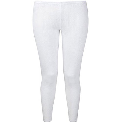 Ladies Thermal Underwear Long John Brushed Inside 0.45 TOG with Free Bed Socks (Small) White Thermal Sets