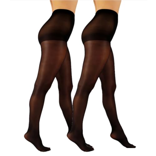 Ladie's 30 Denier ULTRA GLOSSY OPAQUE TIGHTS Black Shimmer Mocca Grey