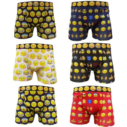 Mens Smiley Face Emoji Boxer Shorts Trunks