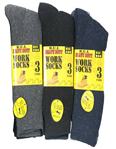 12 PAIRS MENS WORK BOOT SOCKS UK 6-11 EUR 39-45