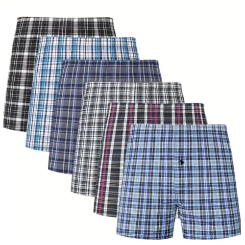 Mens Woven Check Boxer Shorts