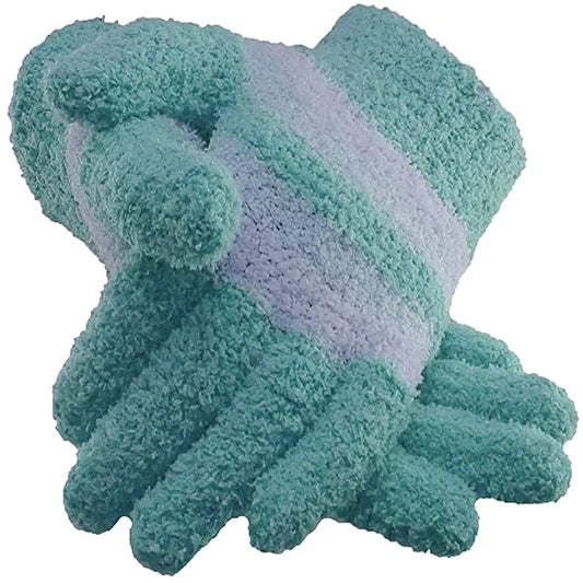 Ladie's Women's Girl's Soft & Cosy Chenille Thermal Winter Gloves Winter Warmer (Teal) B.U.L Ladies Gloves