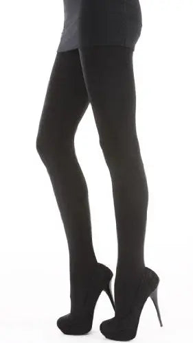 Ladies Black 140 Denier Thermal Fleece Tights, Large My Store