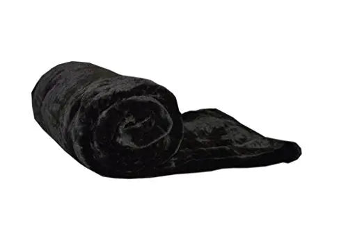 Luxury Fur Throw 150x200cms Black Extra Large 2 Seater Sofa Double Bed Blanket My Store