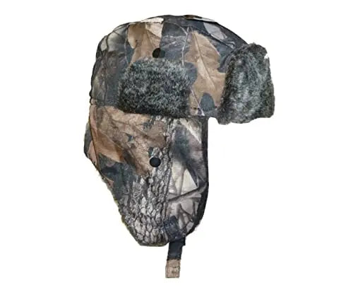 Mens Womens Camo Woodland Camouflage Fur Trapper Hat Stocking Filler Gift My Store