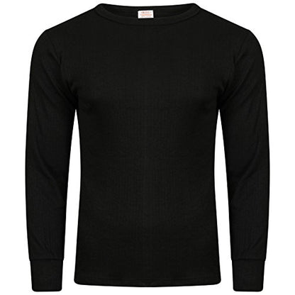 Men's Extreme Hot Thermal Underwear Long Sleeve Vest Winter & Ski Wear Free Post Size S-XXL (Medium, Black)