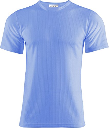 Mens Extreme Hot Thermal Underwear Short Sleeve Vest 4 Colours Winter, Camping & Ski Wear Size S-XXL (XXLarge, Blue)